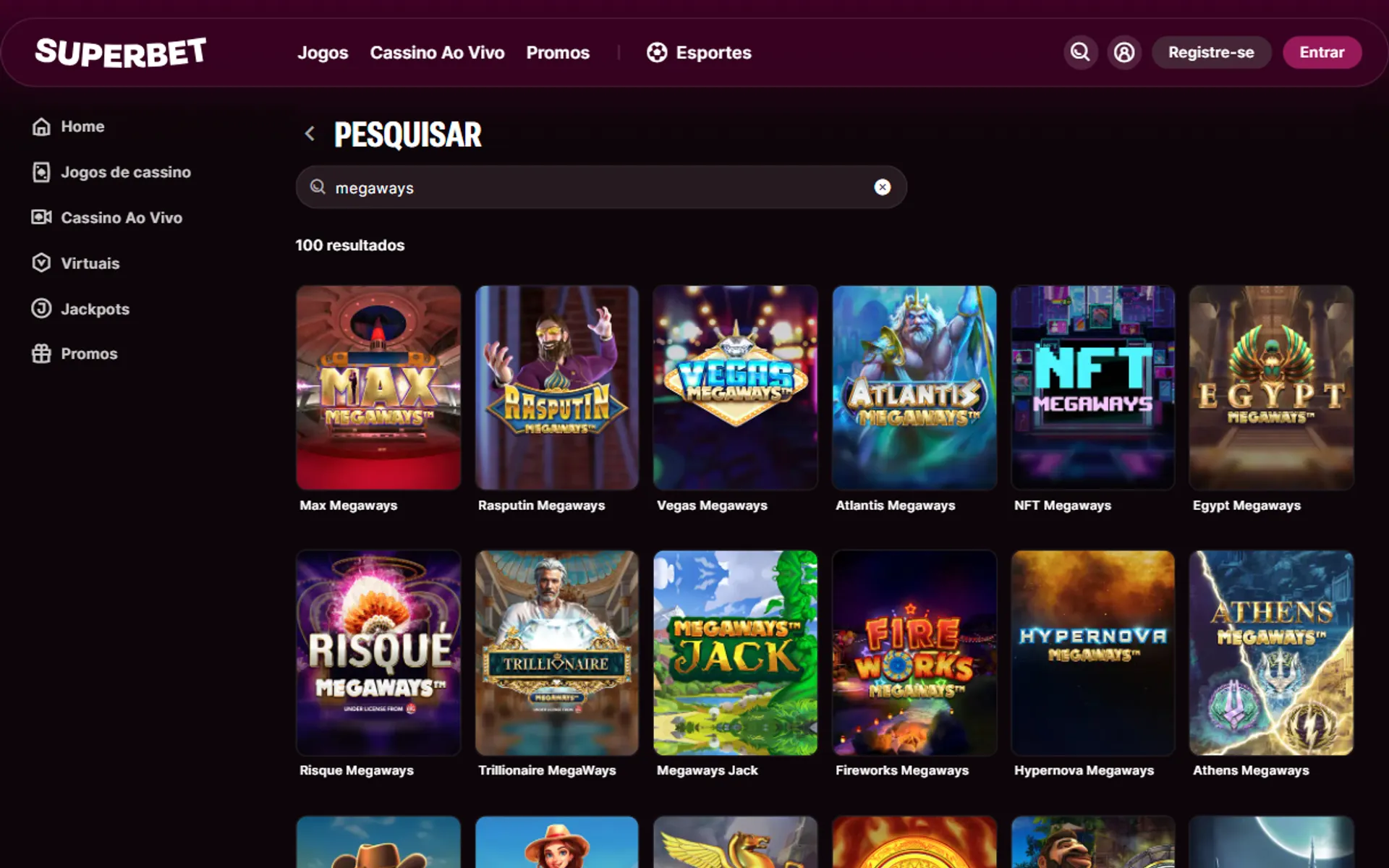 slots megaways na superbet