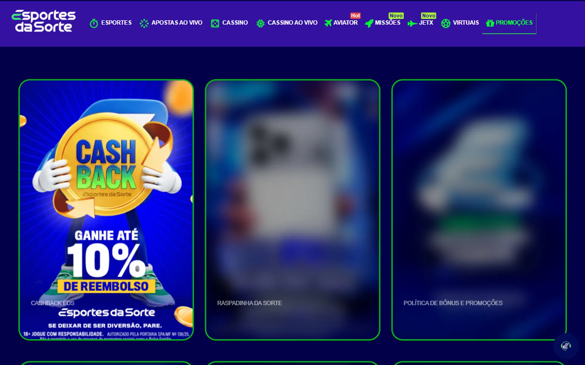 bônus de cashback esportes da sorte