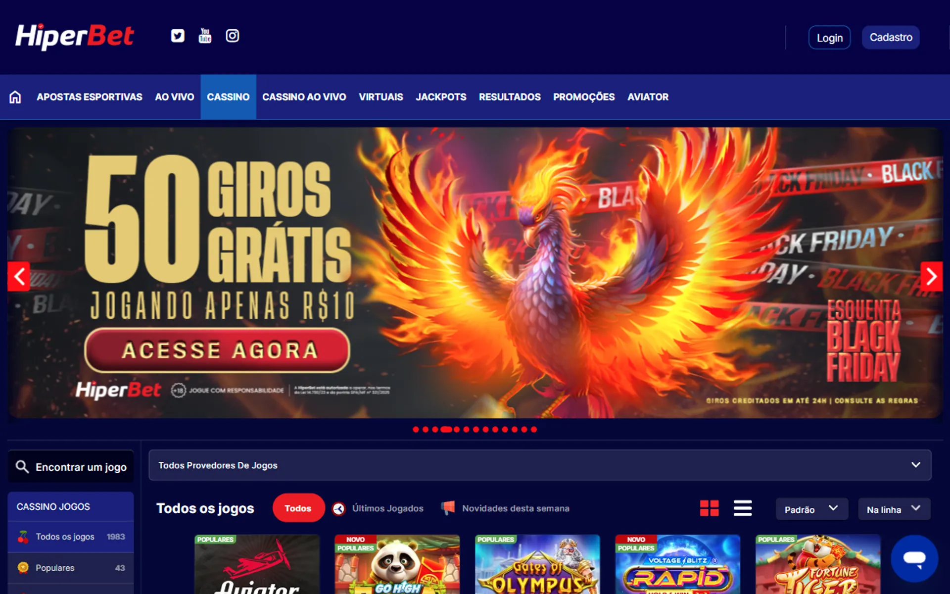 bônus black friday HiperBet