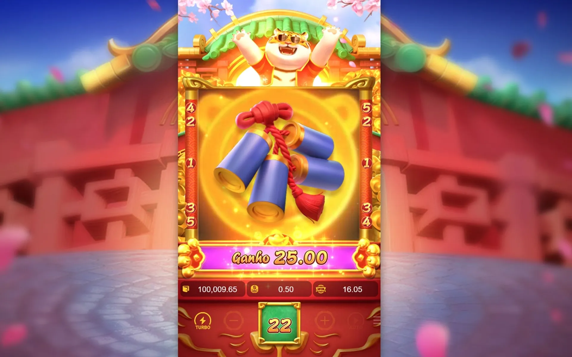 bônus do Fortune Tiger, com o Tigrinho soltando a carta