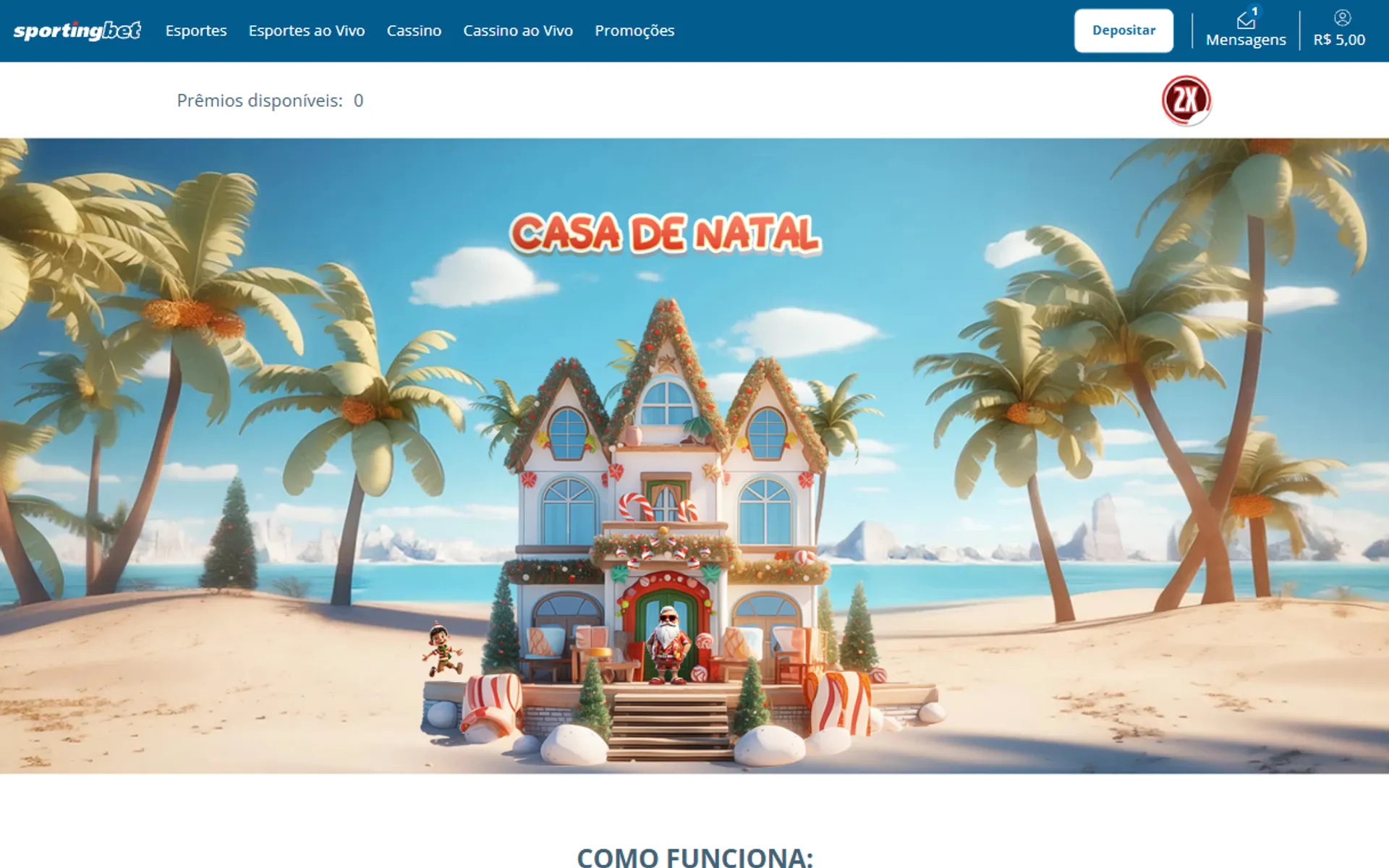 bônus de Natal da Sportingbet