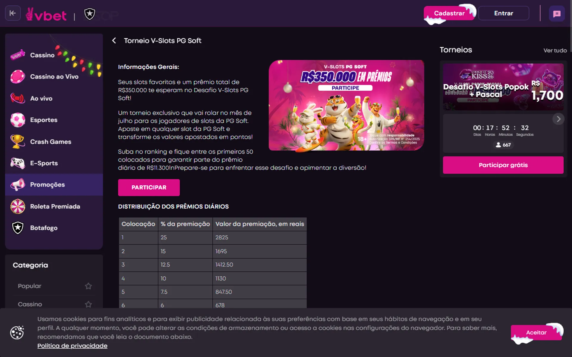 b&ocirc;nus de Natal vbet