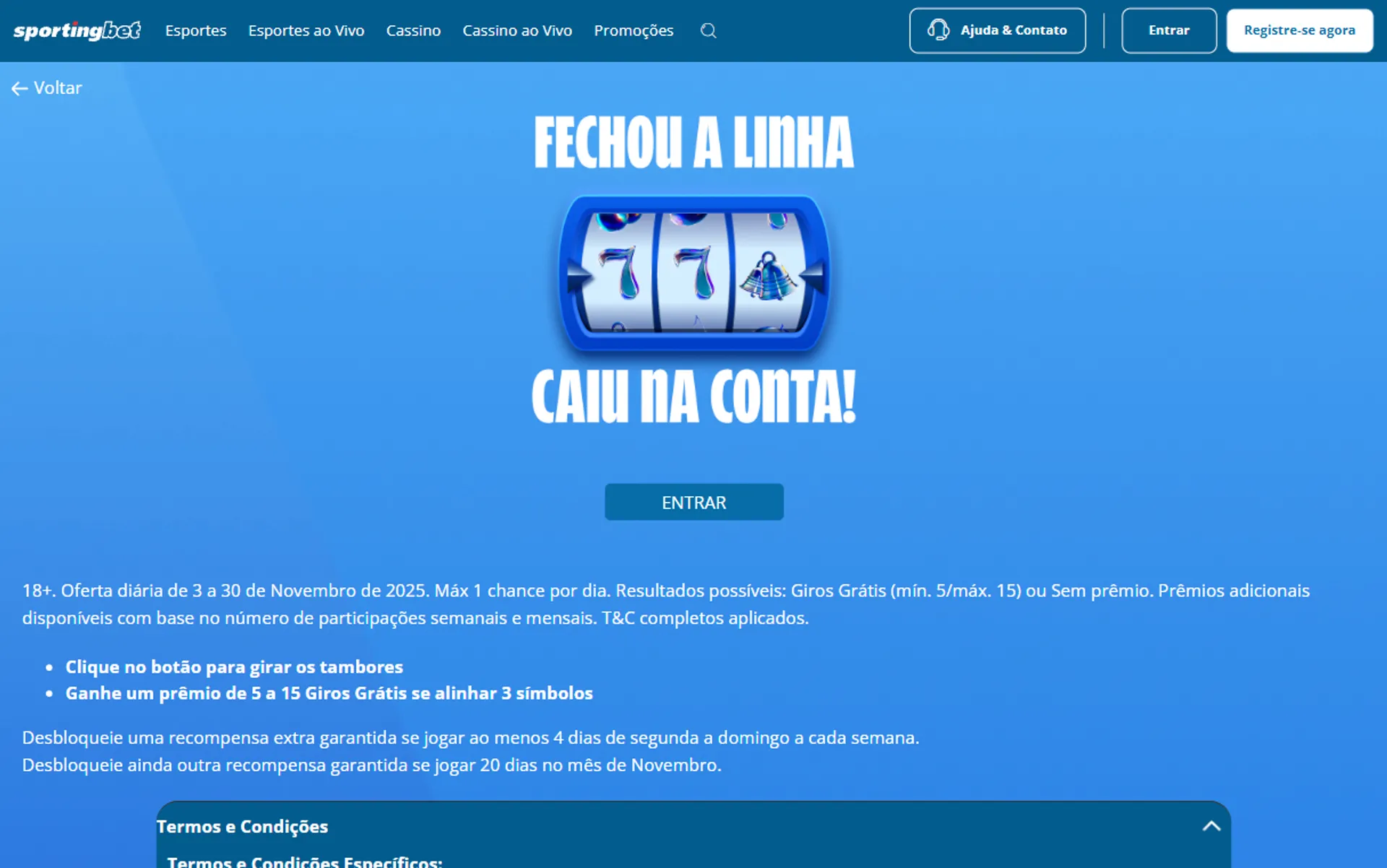 bônus de black friday sportingbet