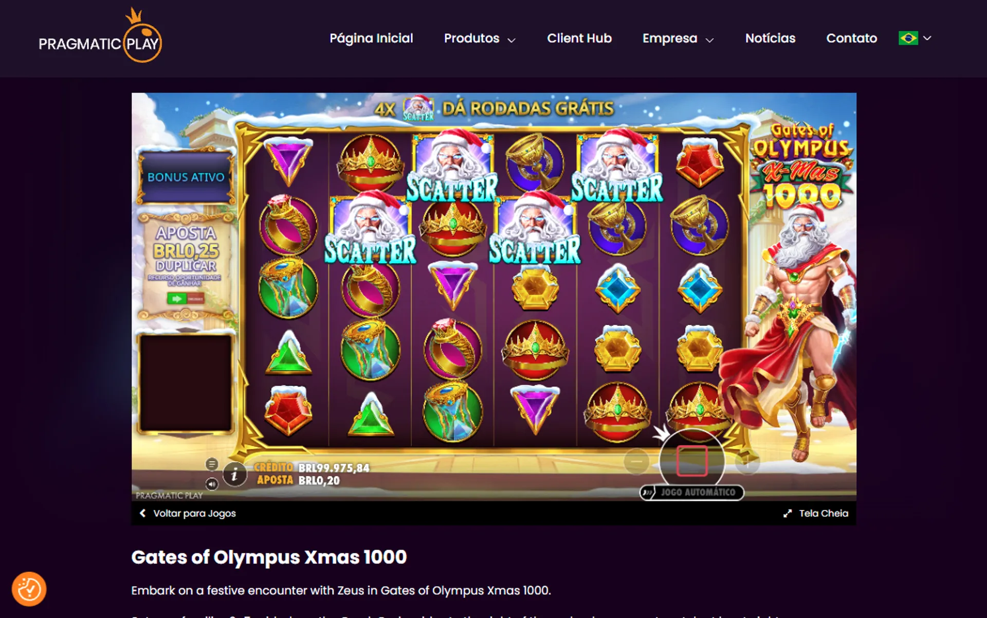 combinação de scatters no Gates of Olympus Xmas 1000 demo