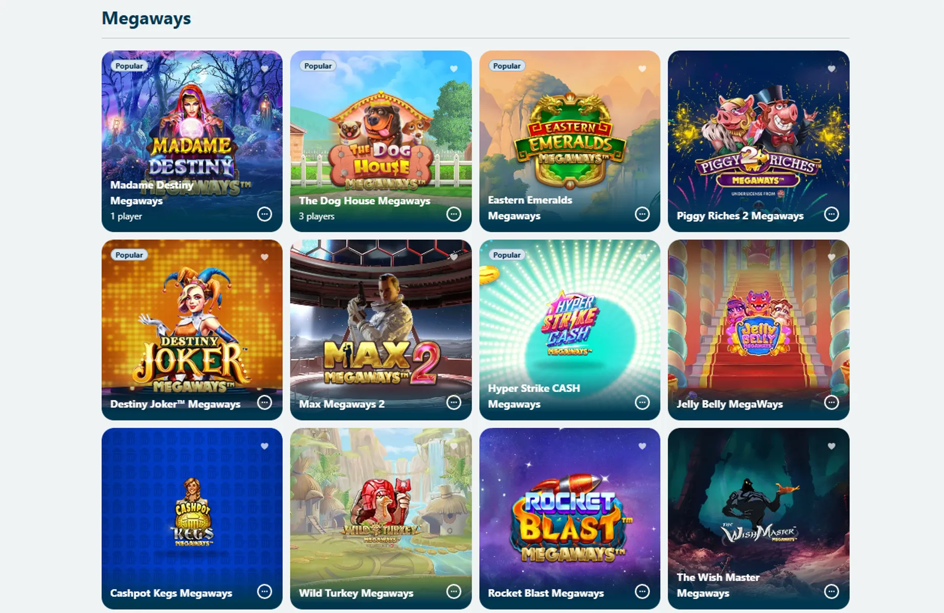 Popular Megaways slots