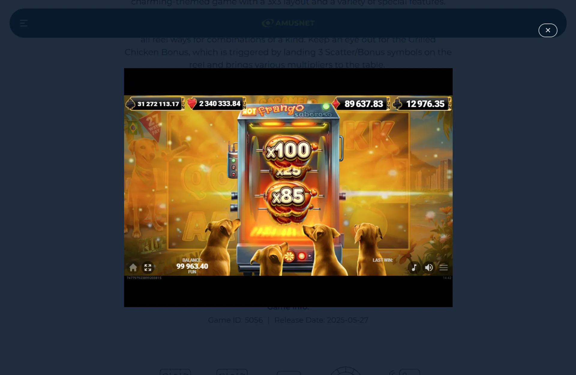 bônus de frango de padaria no slot Caramelo Sortudo demo