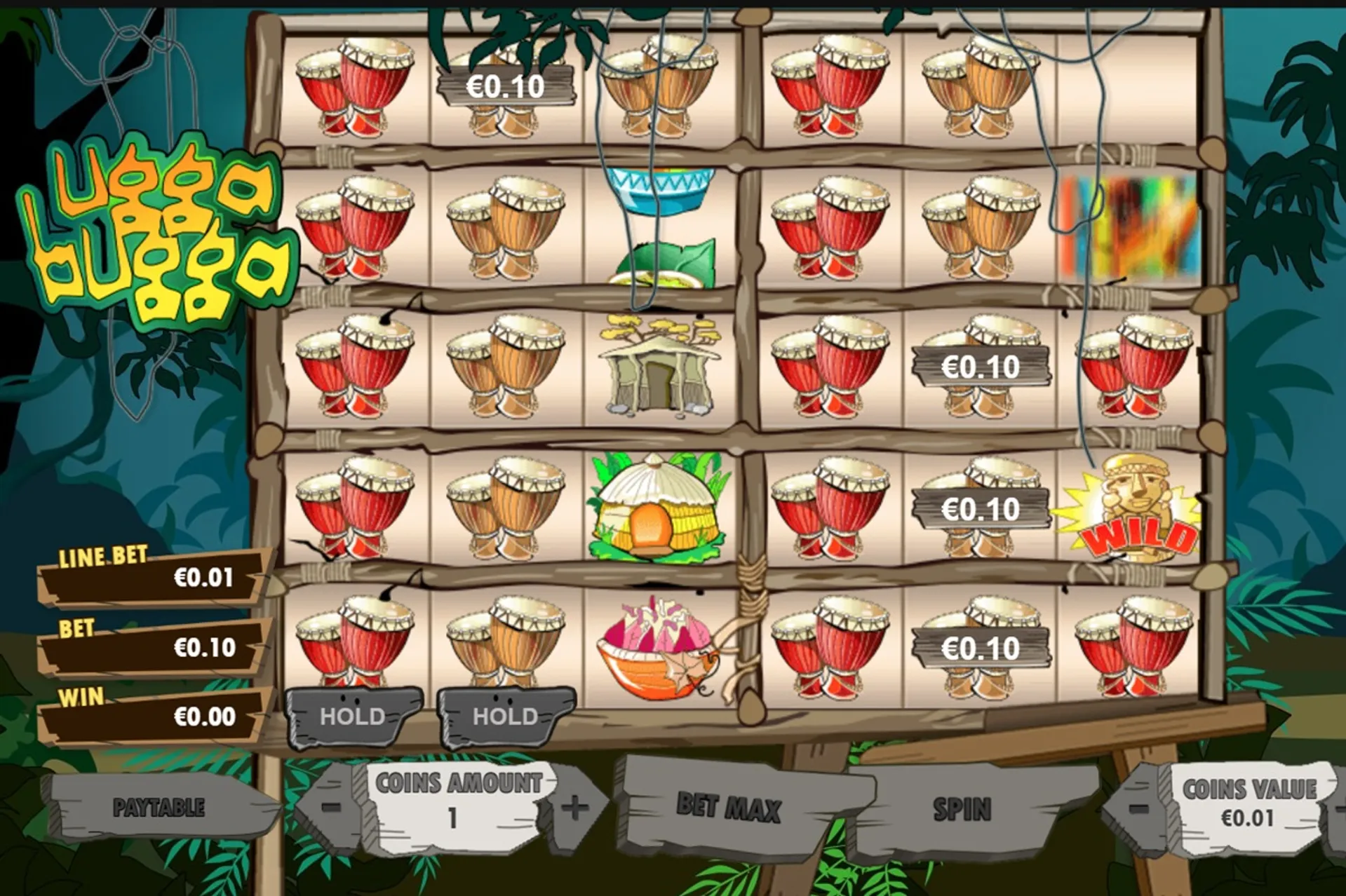tela do slot Ugga Bugga, da Playtech