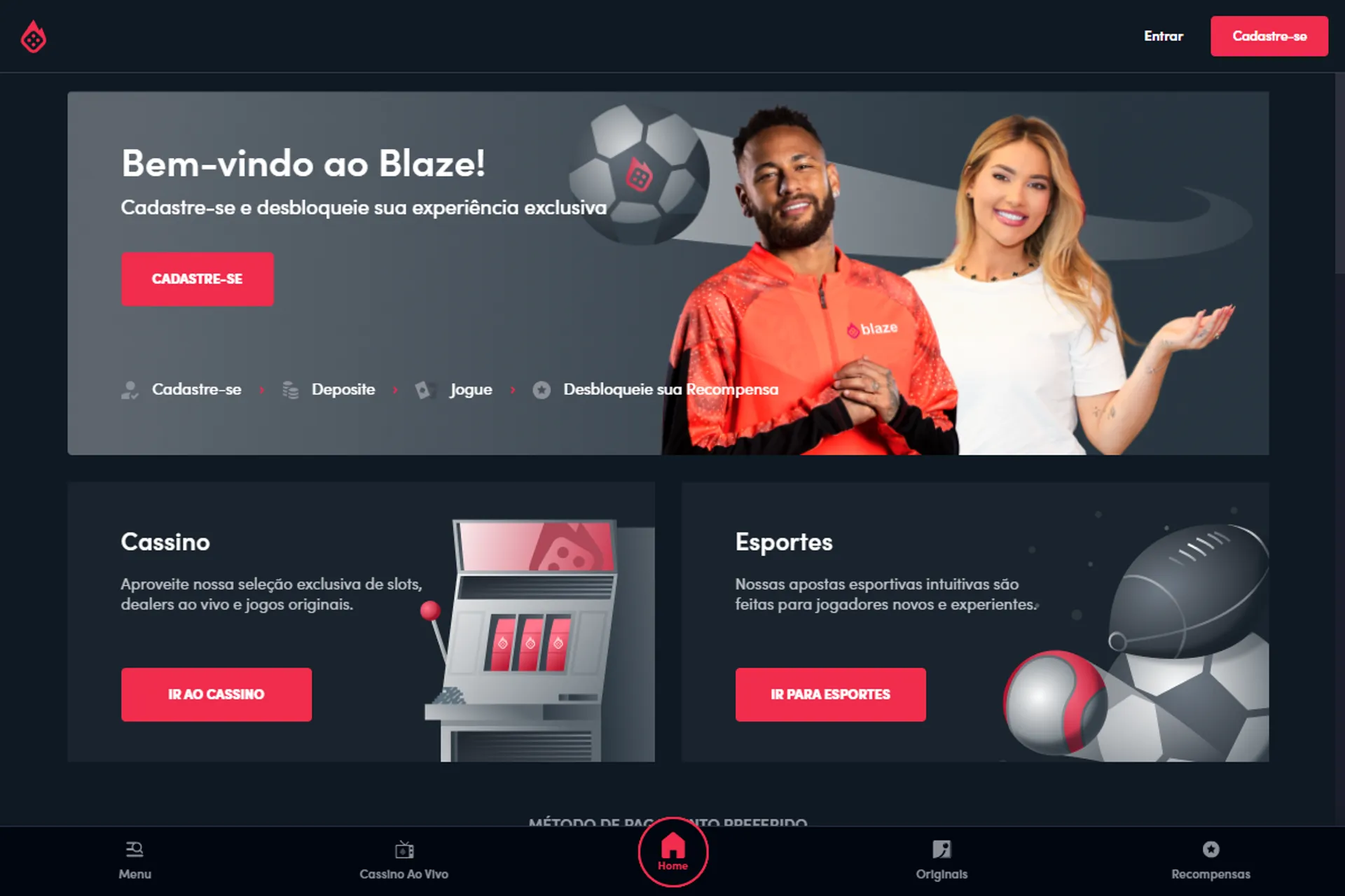 visão geral do cassino Blaze