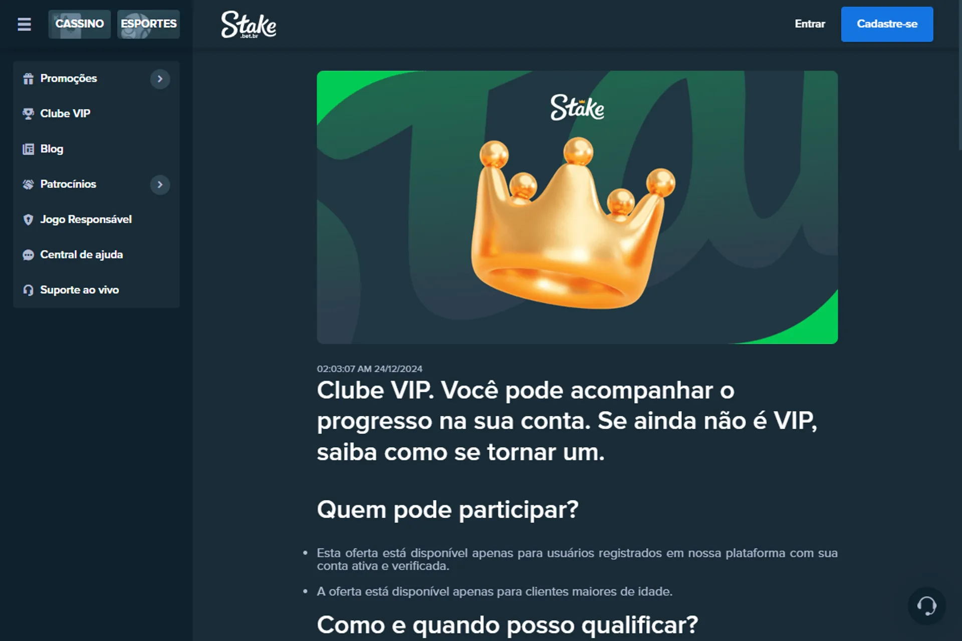 stake clube vip