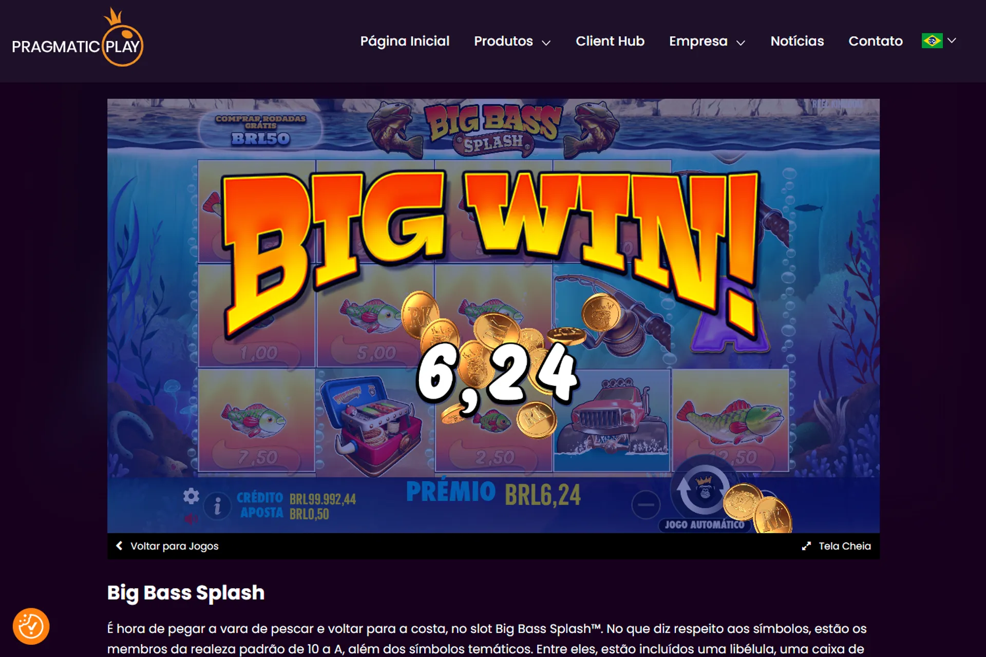 big win no Big Bass Splash demo