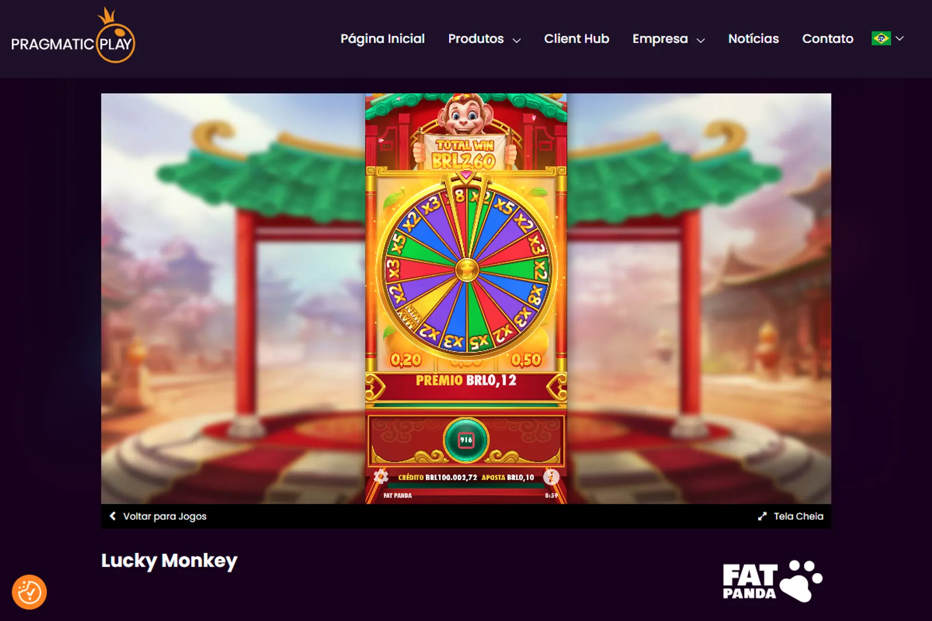 Roda da Sorte no slot Macaco Sortudo