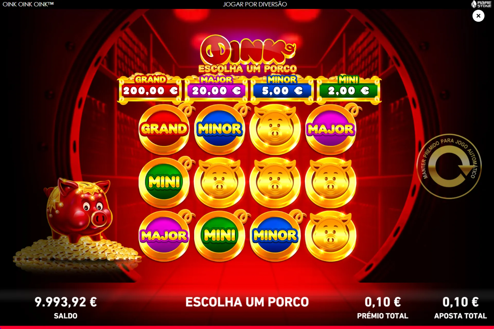 modo bõnus jackpot do Oink Oink Oink