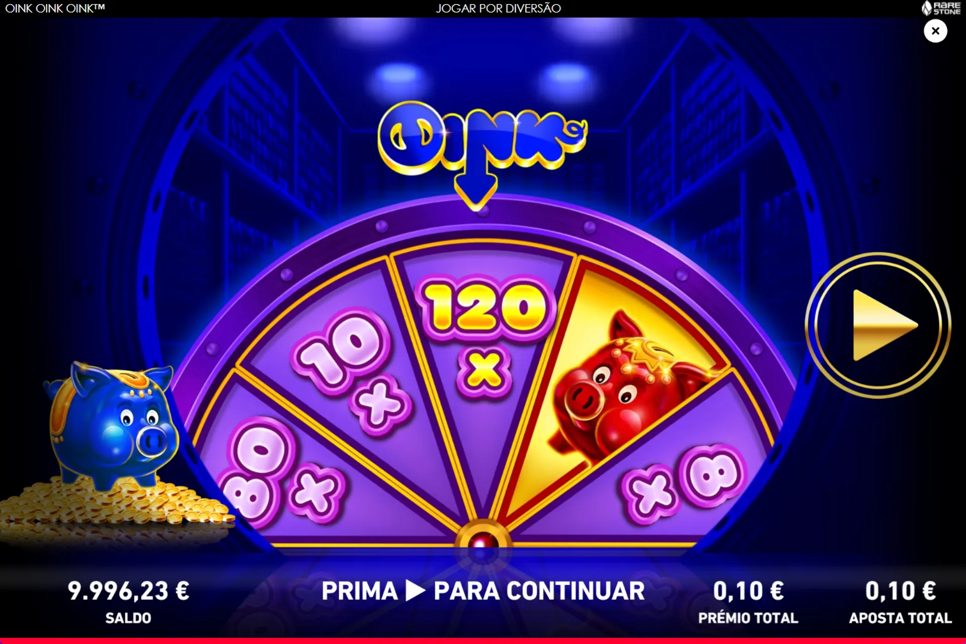 roda de bônus no slot Oink Oink Oink