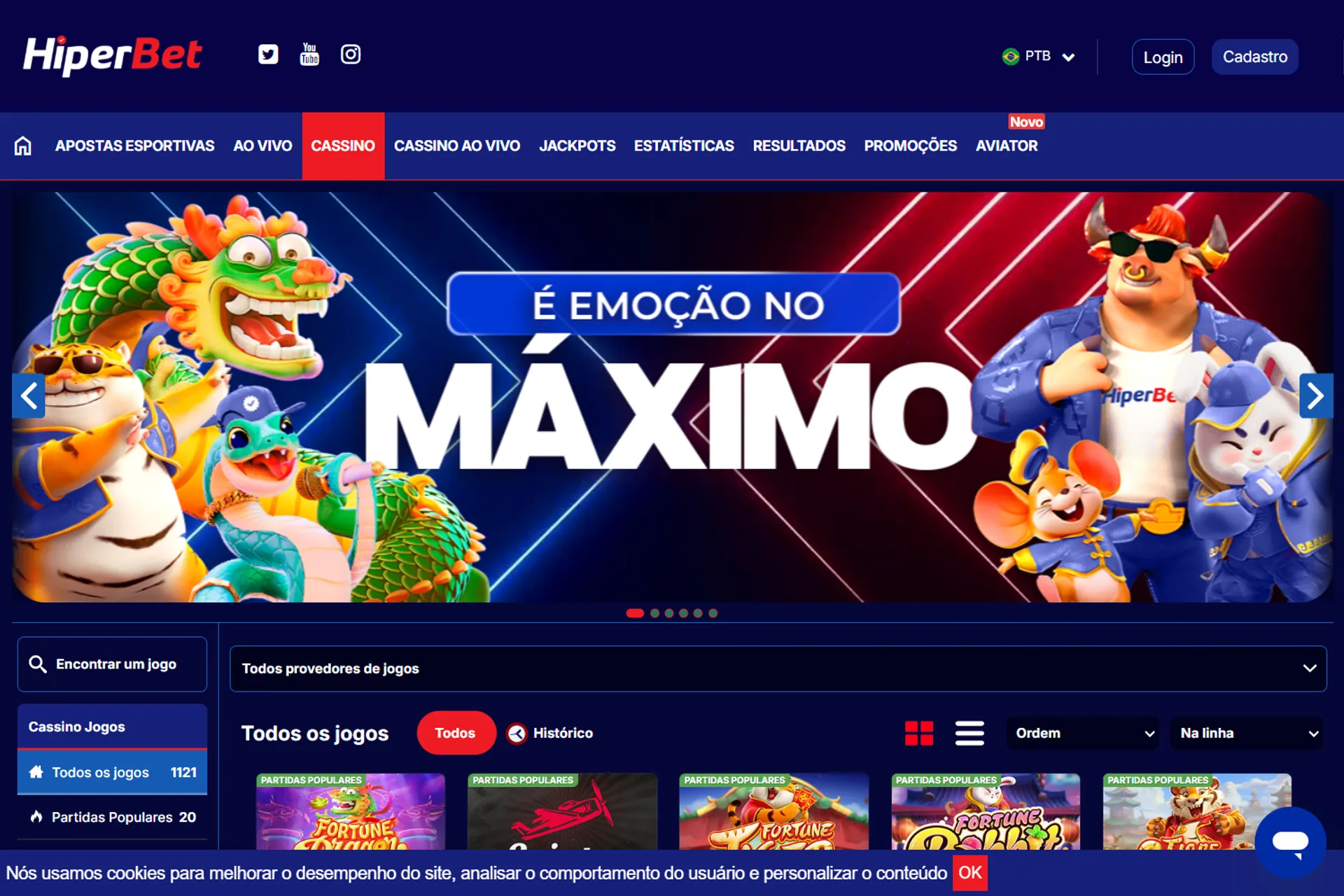 lobby do cassino hiperbet