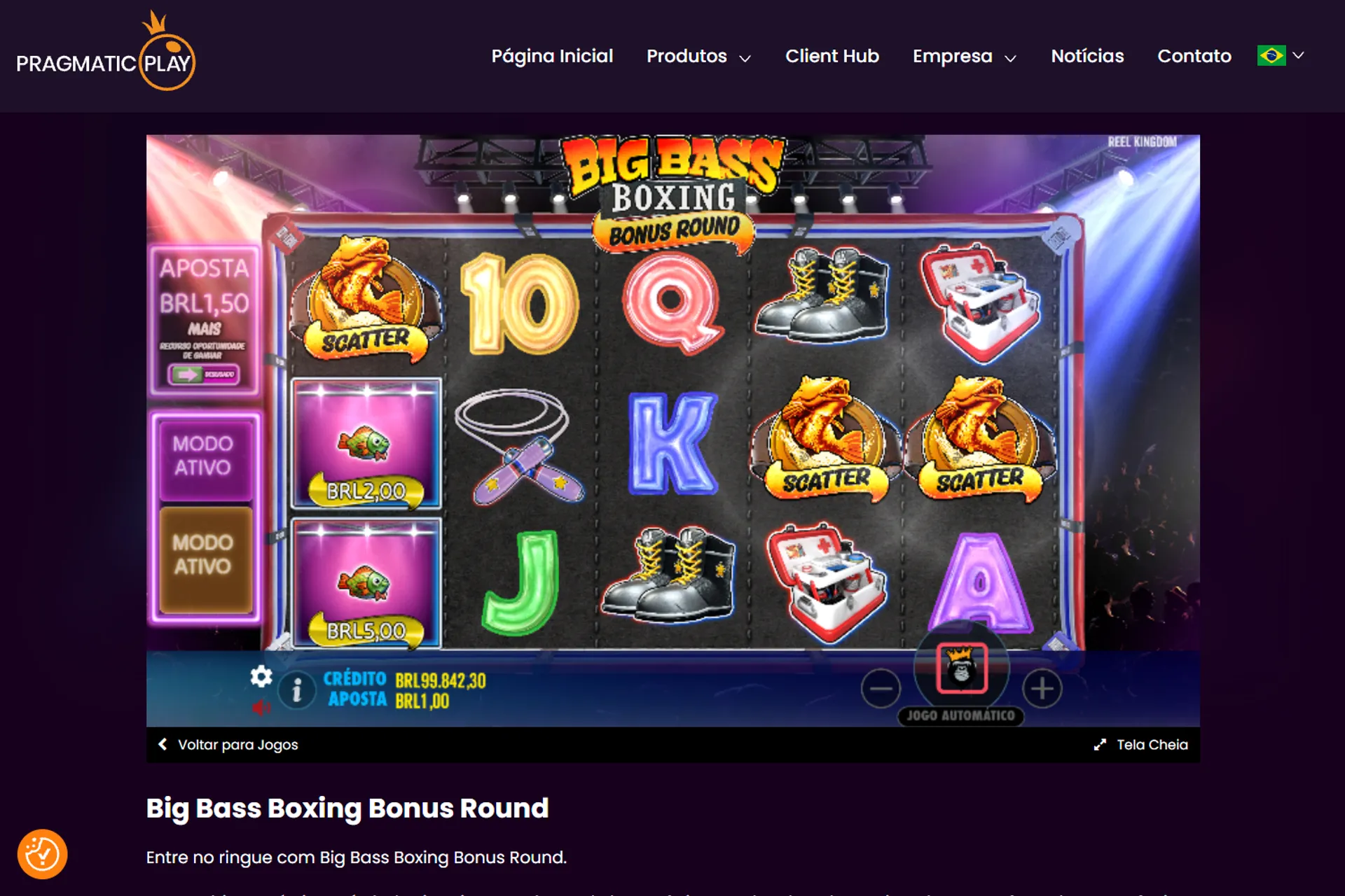 Scatters do Big Bass Boxing Bonus Round