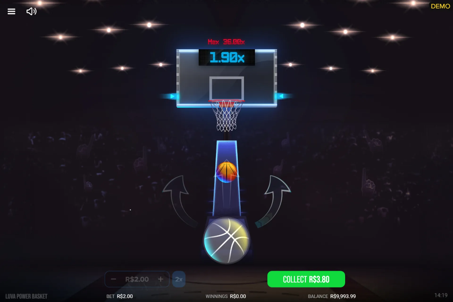 Luva Power Basket tela inicial