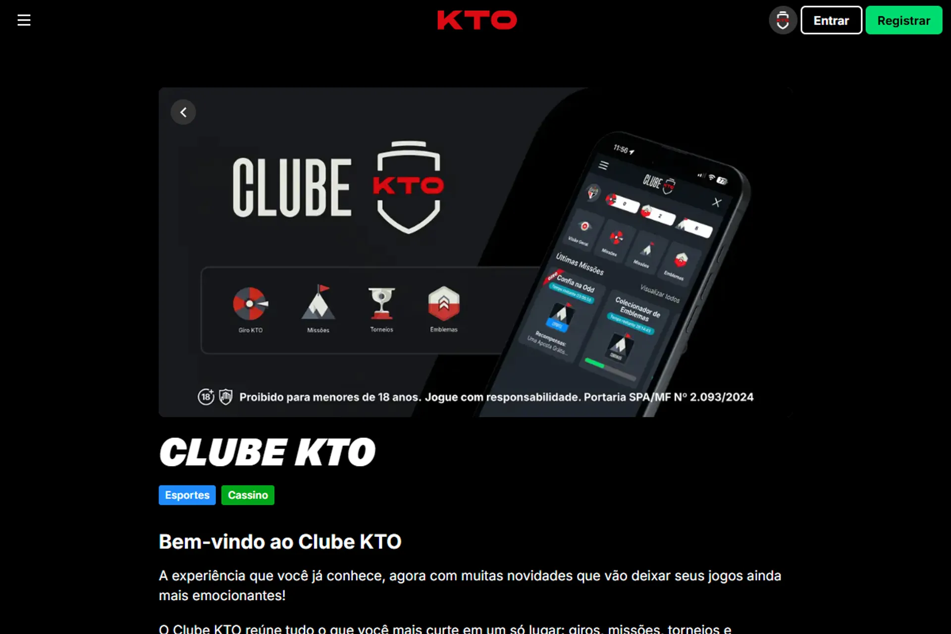 clube fidelidade KTO