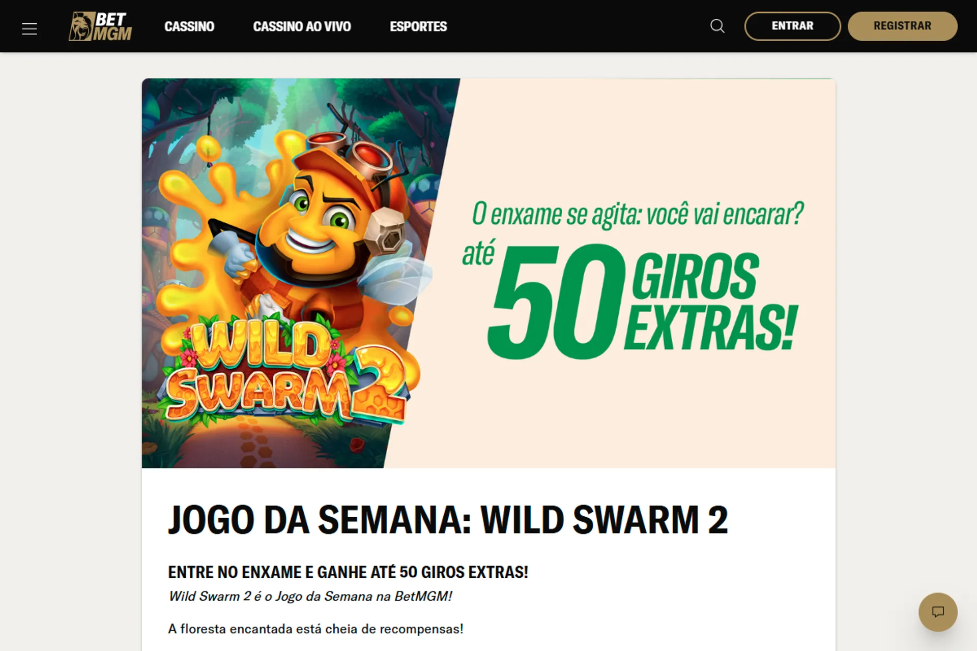 jogo da semana da BetMGM