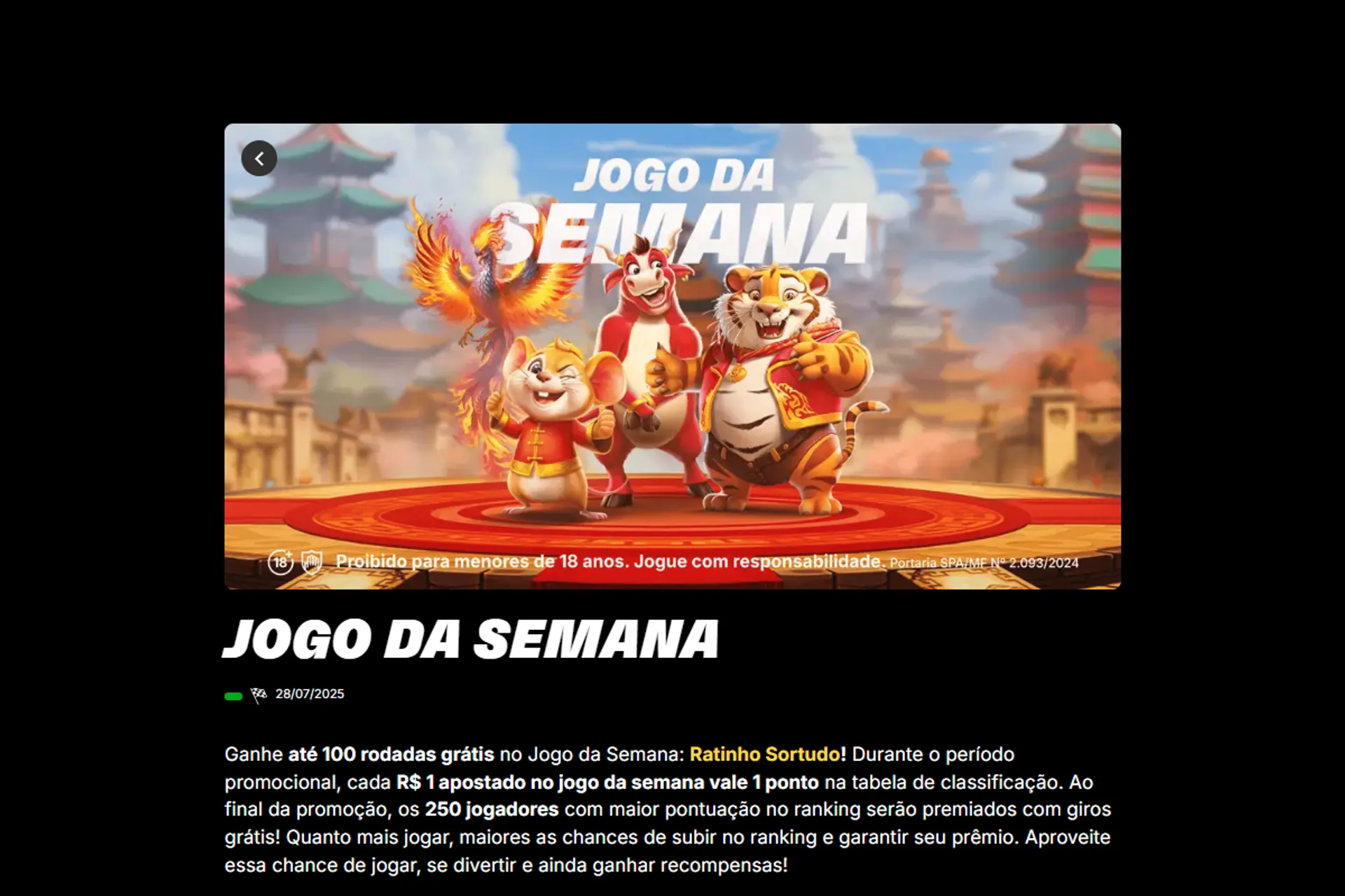 Jogo da Semana KTO