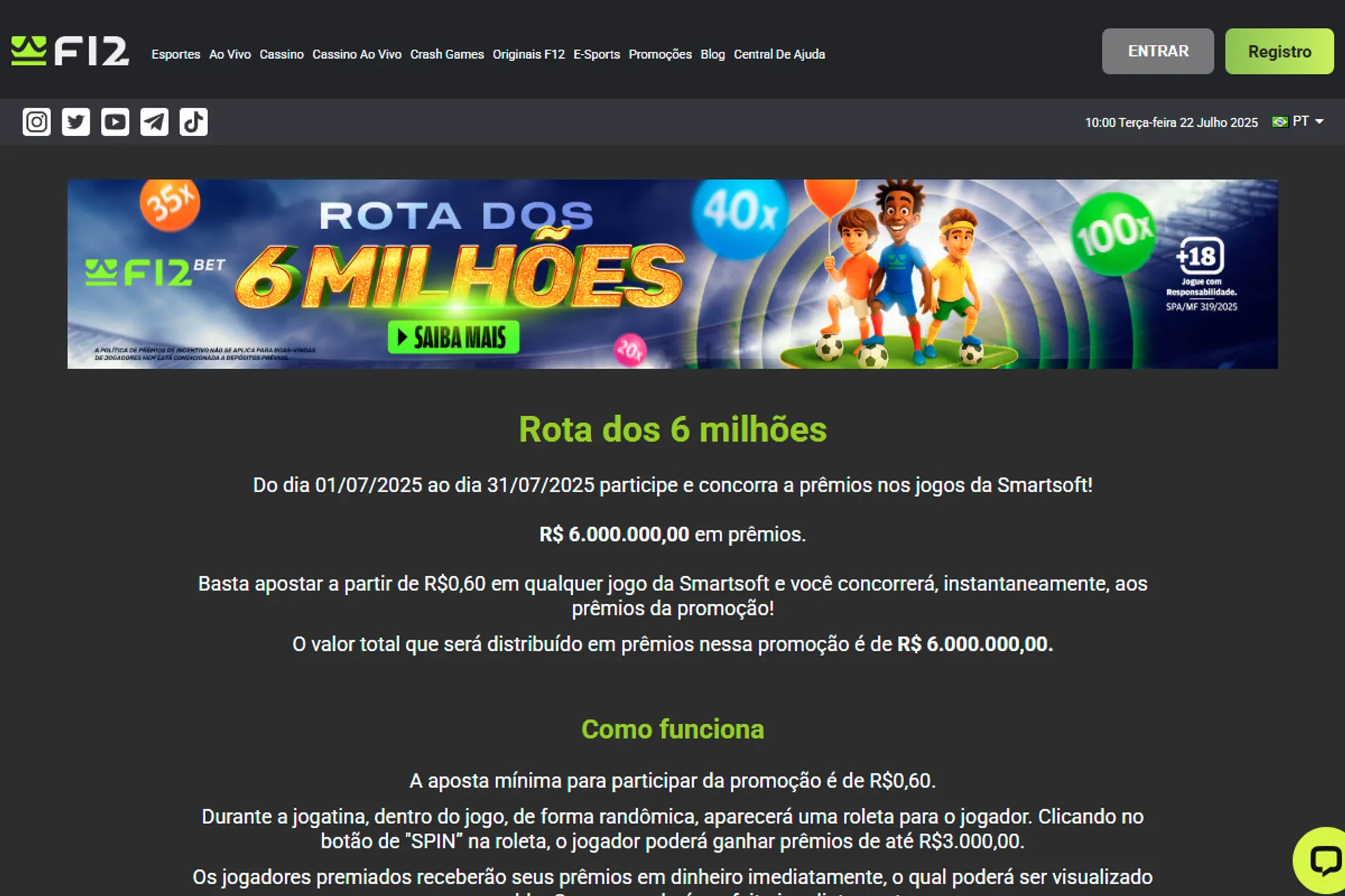 rota dos milhões f12 bet