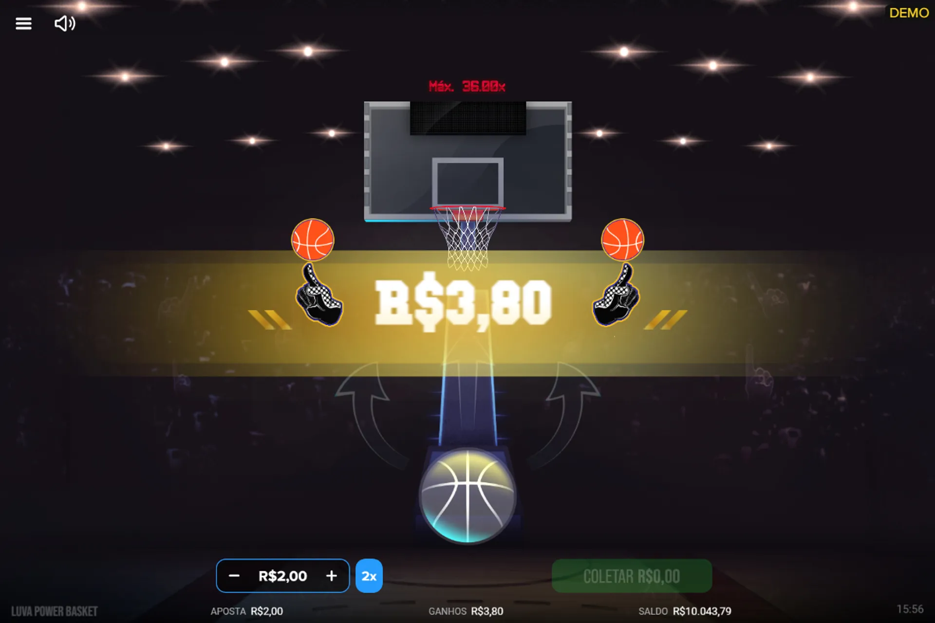 cashout no Luva Power Basket