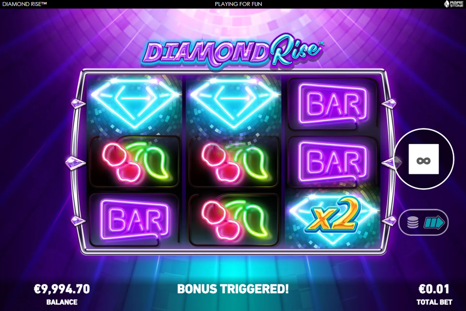 Scatters no slot Diamond Rise