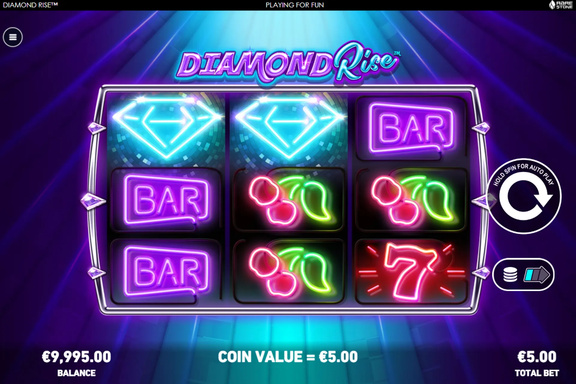 tela do slot Diamond Rise