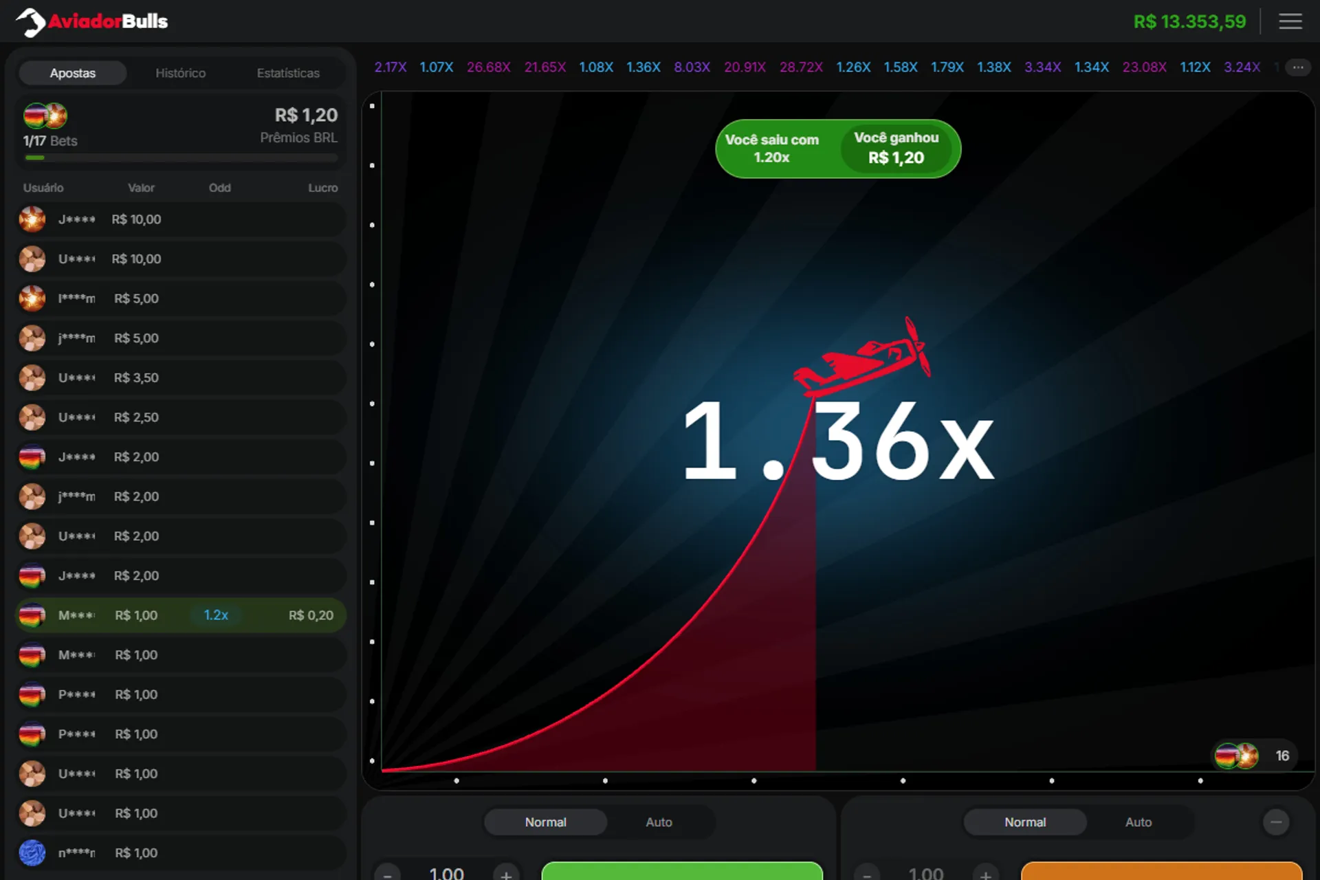 cashout no jogo aviador demo
