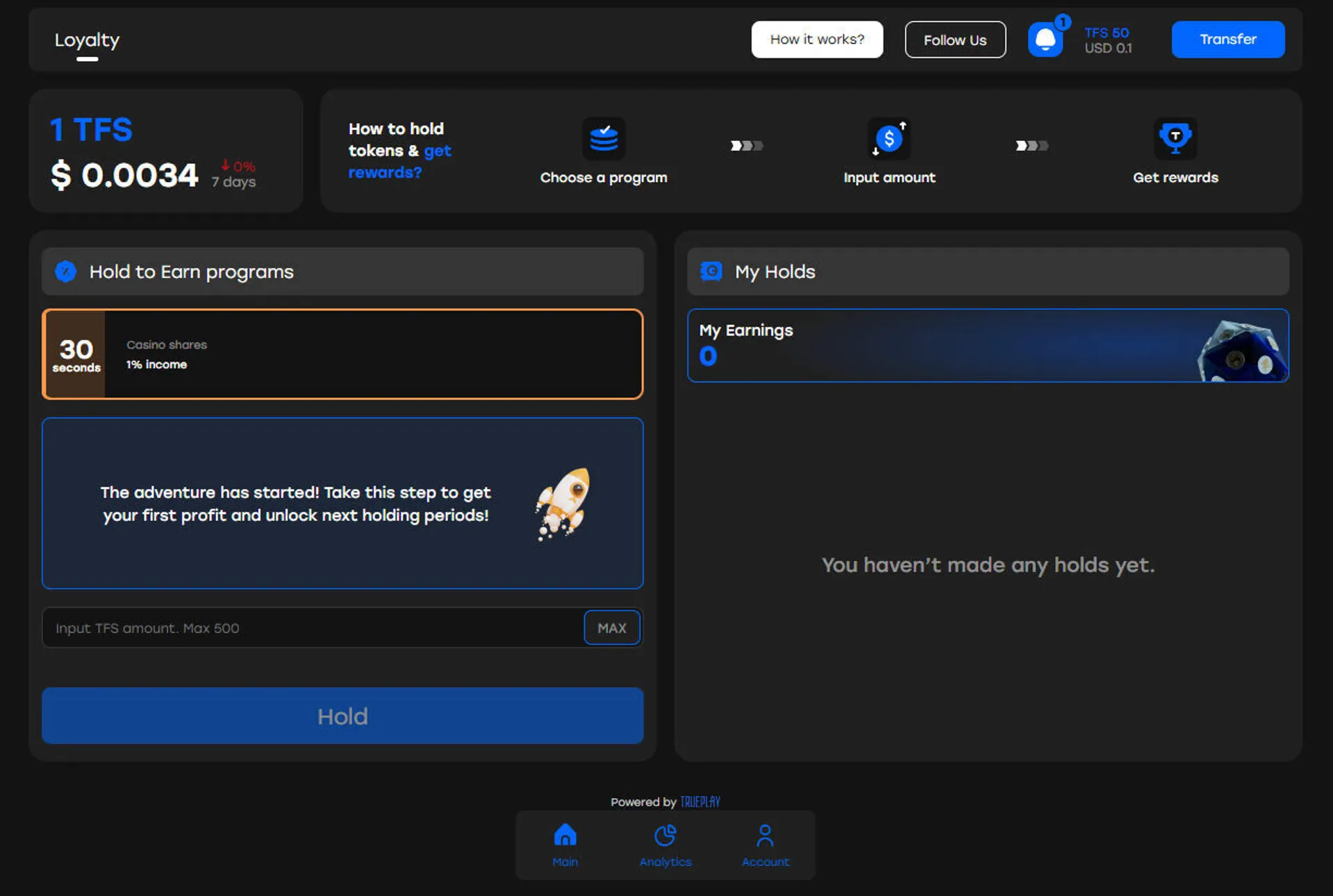 Fairspin unique features