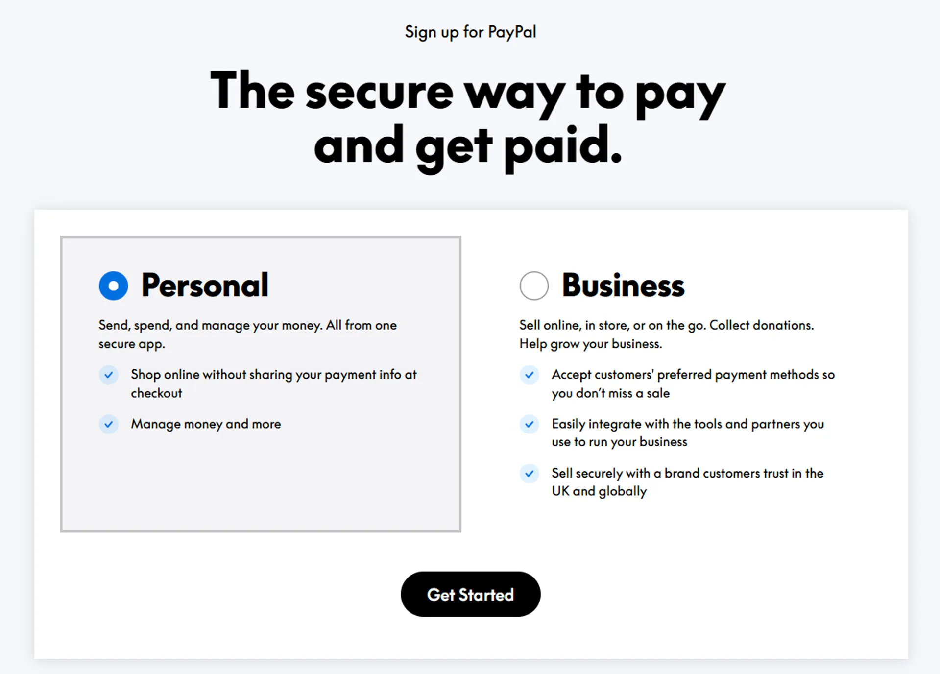 how to sign up for paypal