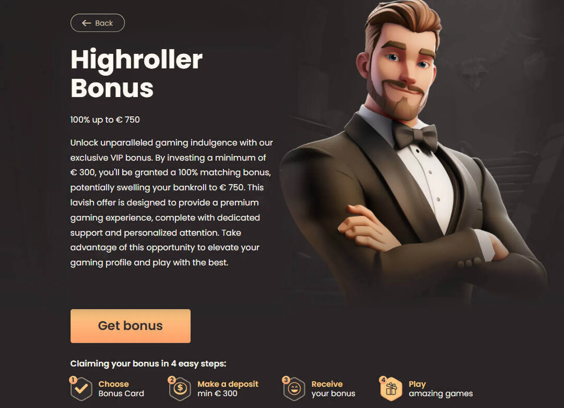 Highroller bonus and VIP program at National casino