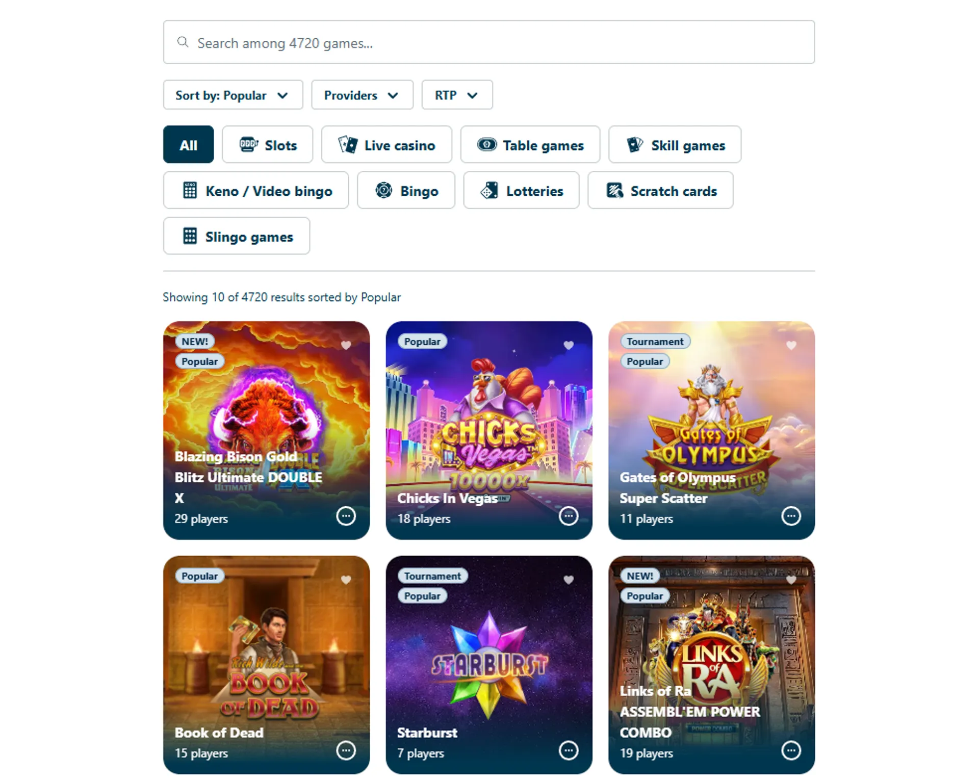 Vera & John casino unique features