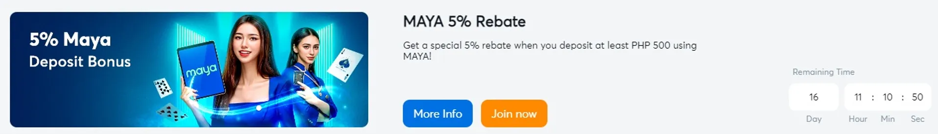 MAYA 5% rebate