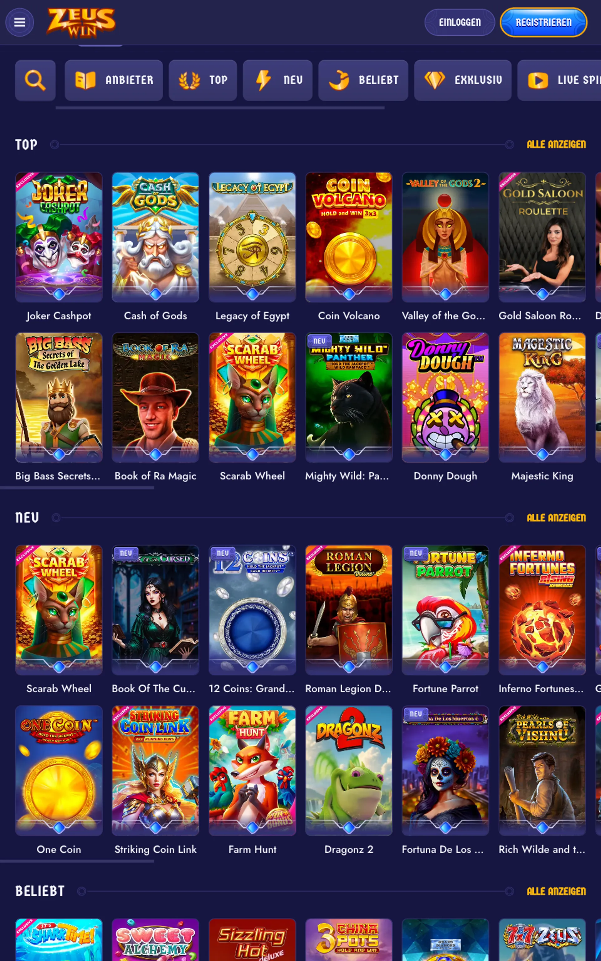 Zeuswin Casino Slots