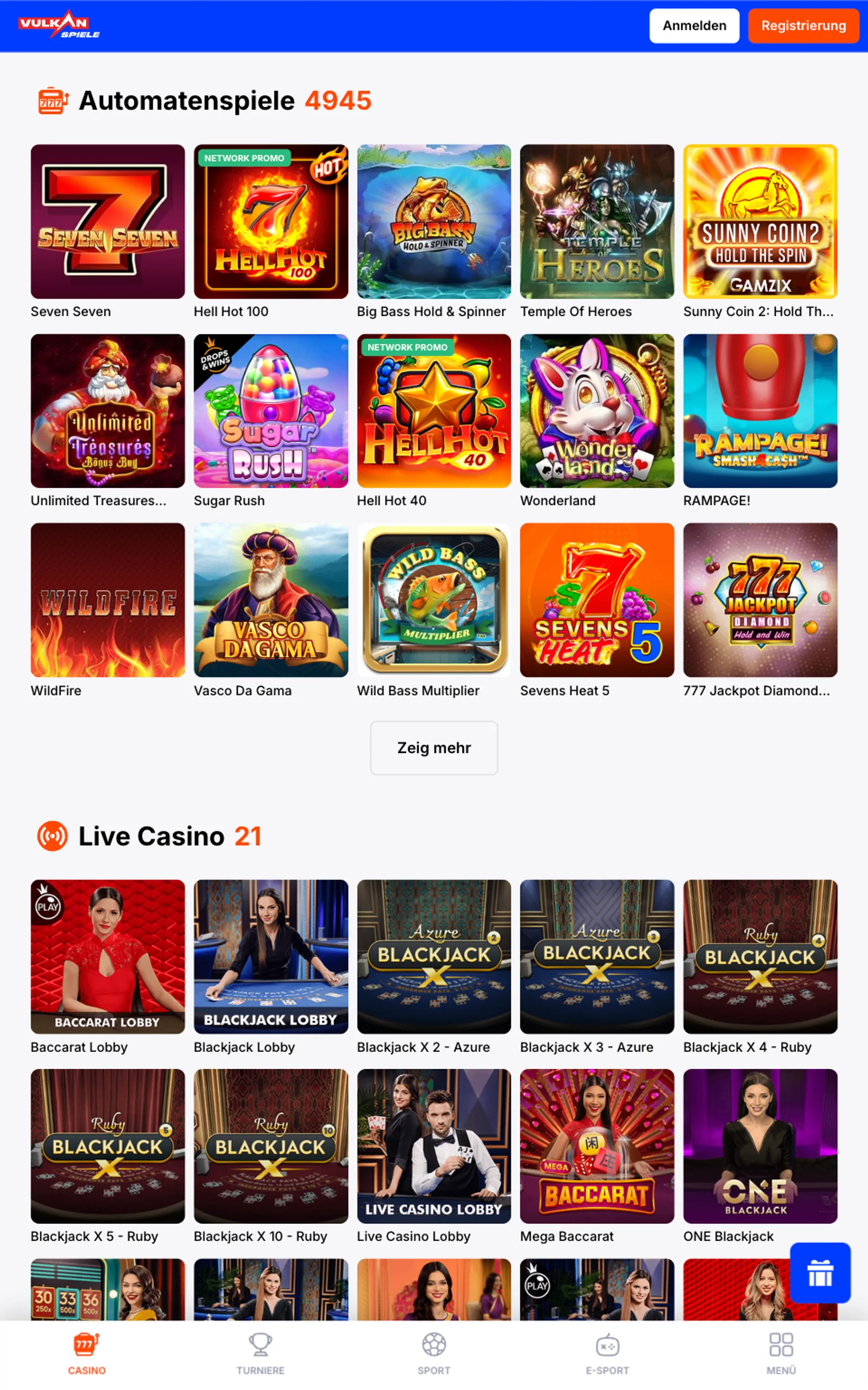 VulkanSpiele Casino Slots