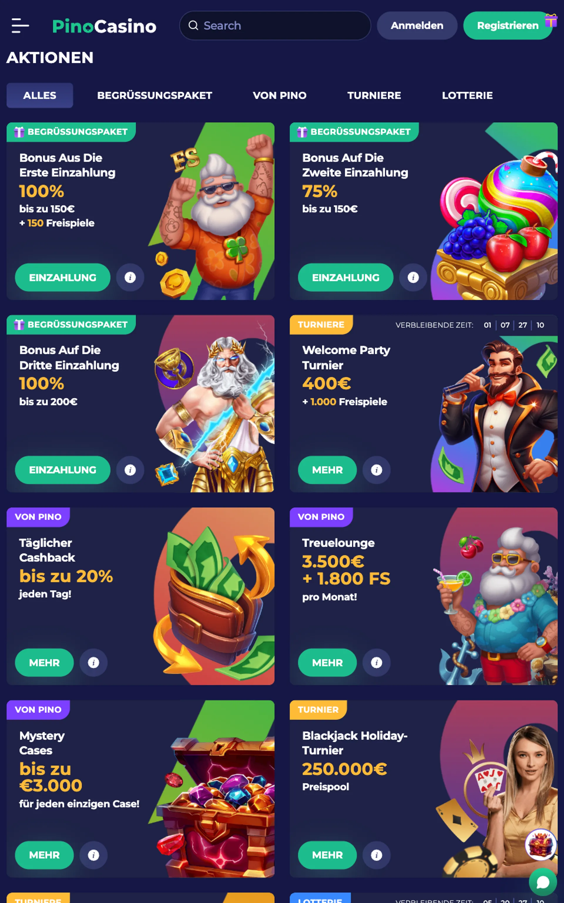 Pino Casino Bonus