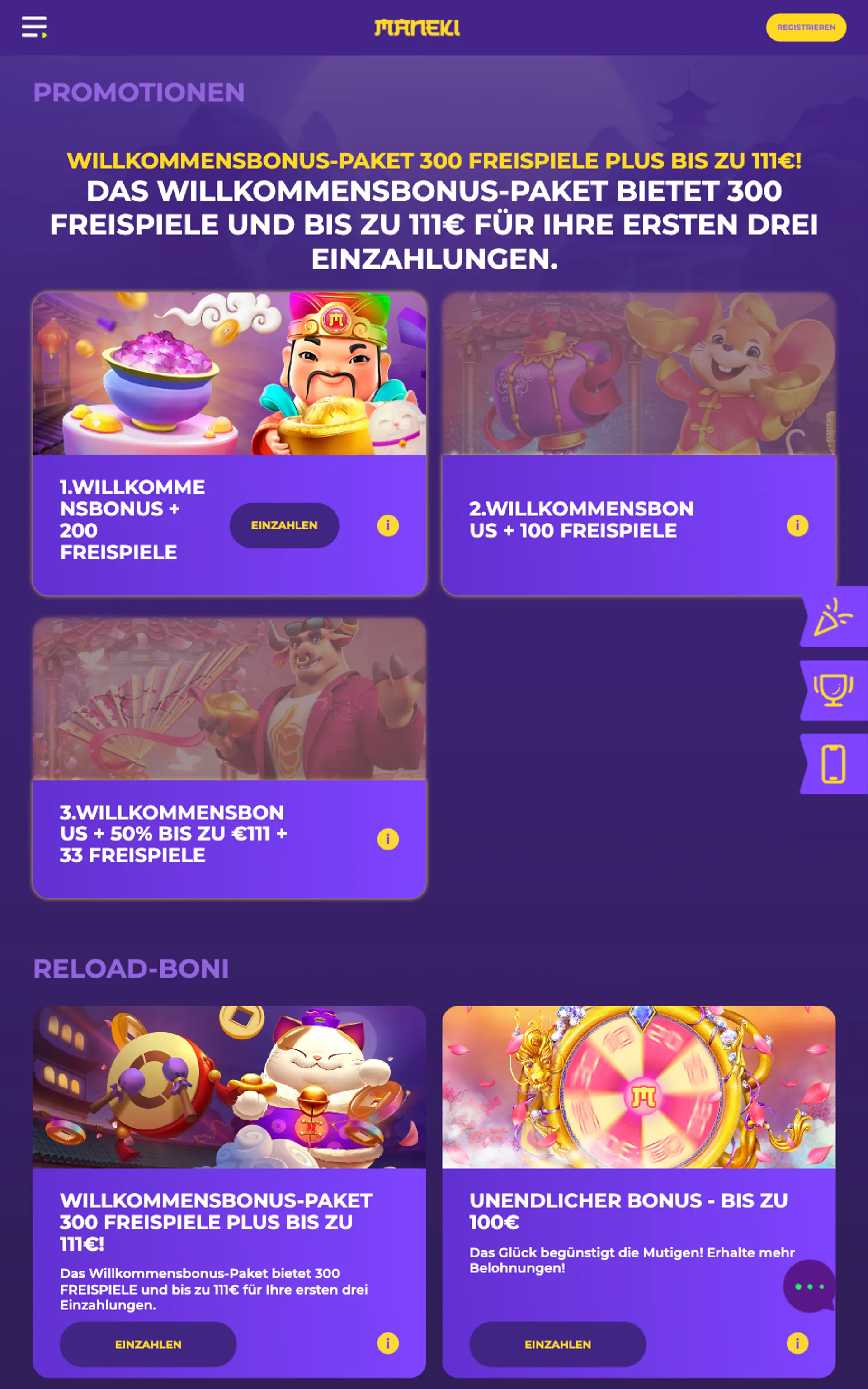 Maneki Casino Bonus