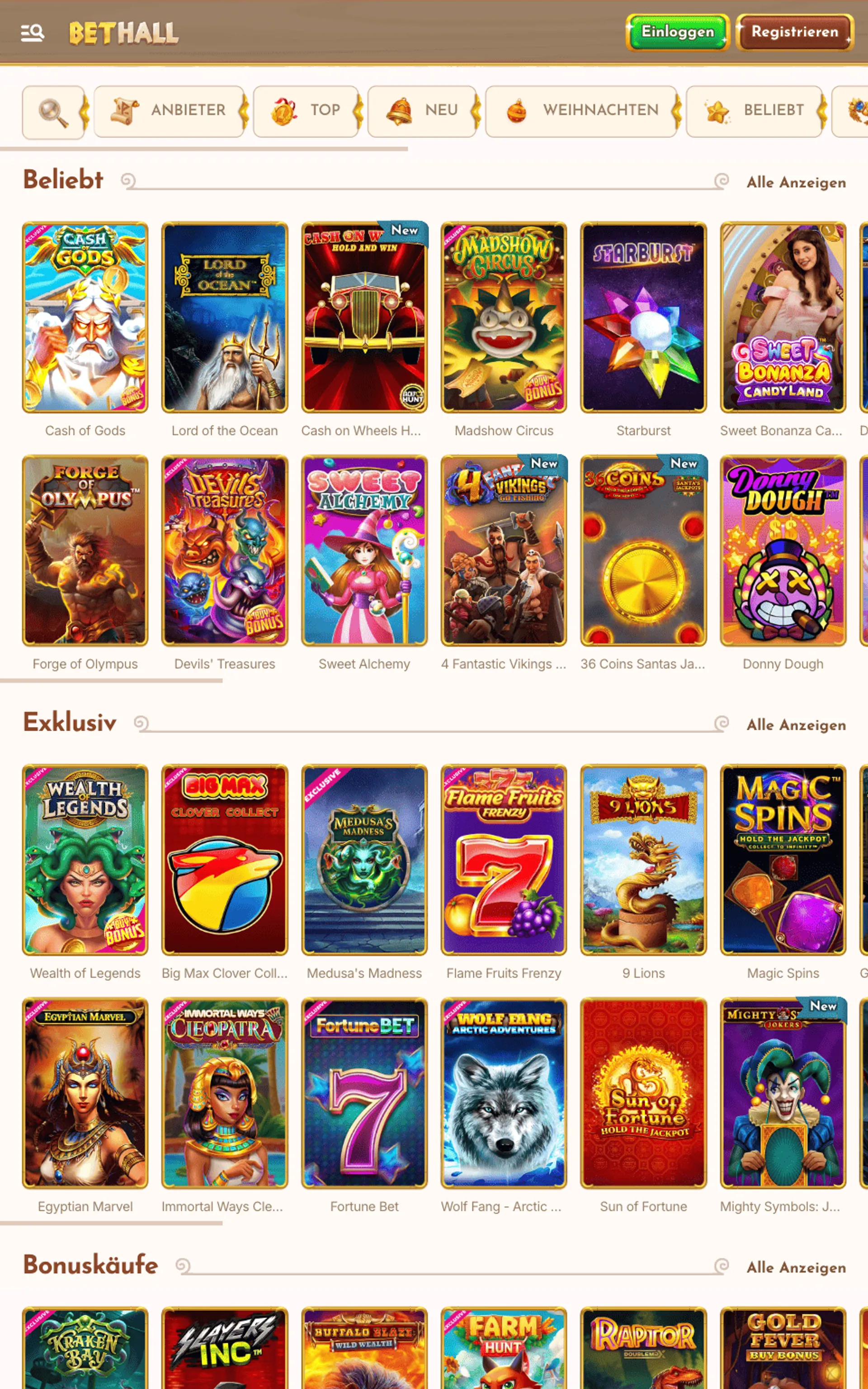 BetHall Casino Slots