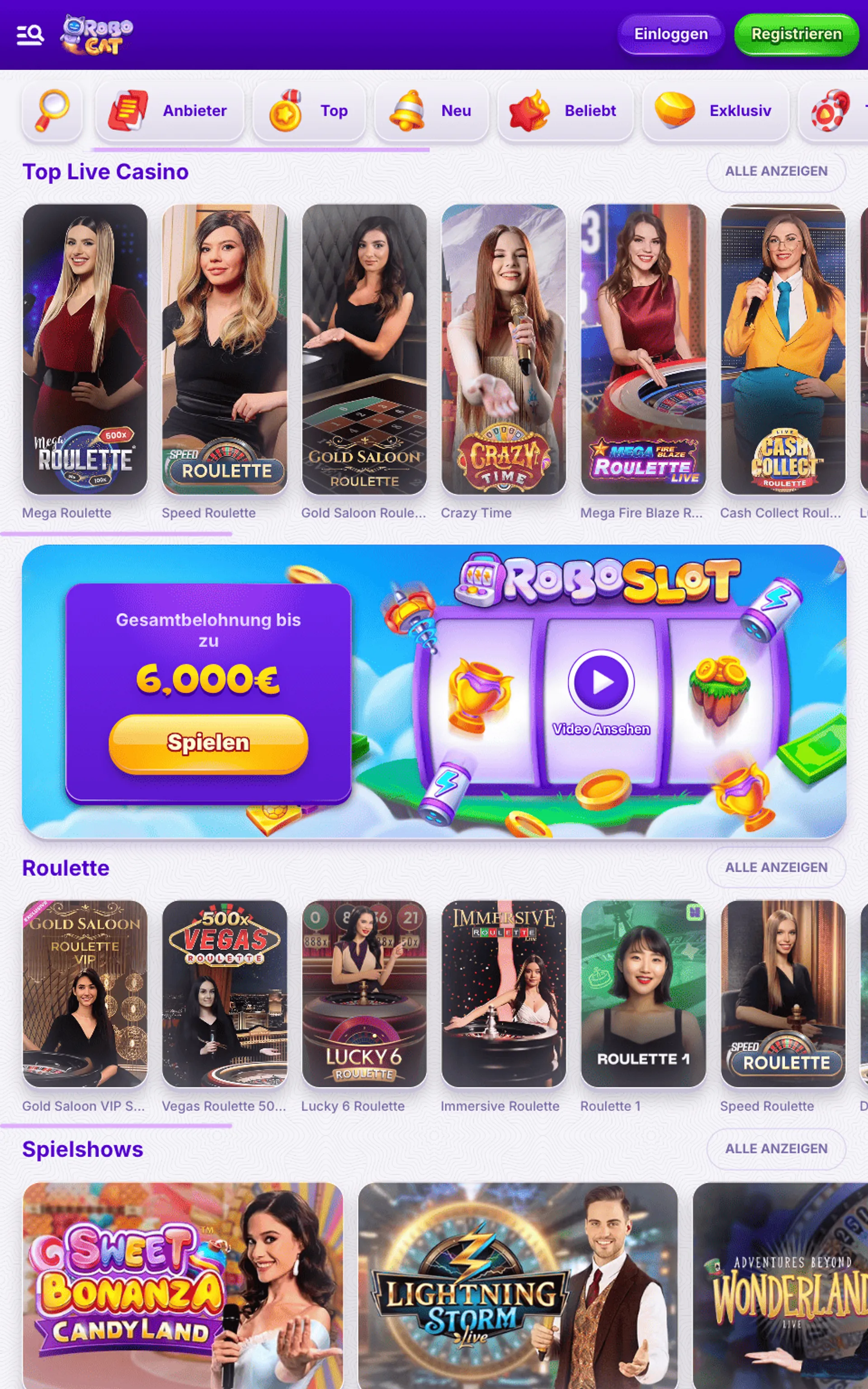 RoboCat Casino Slots