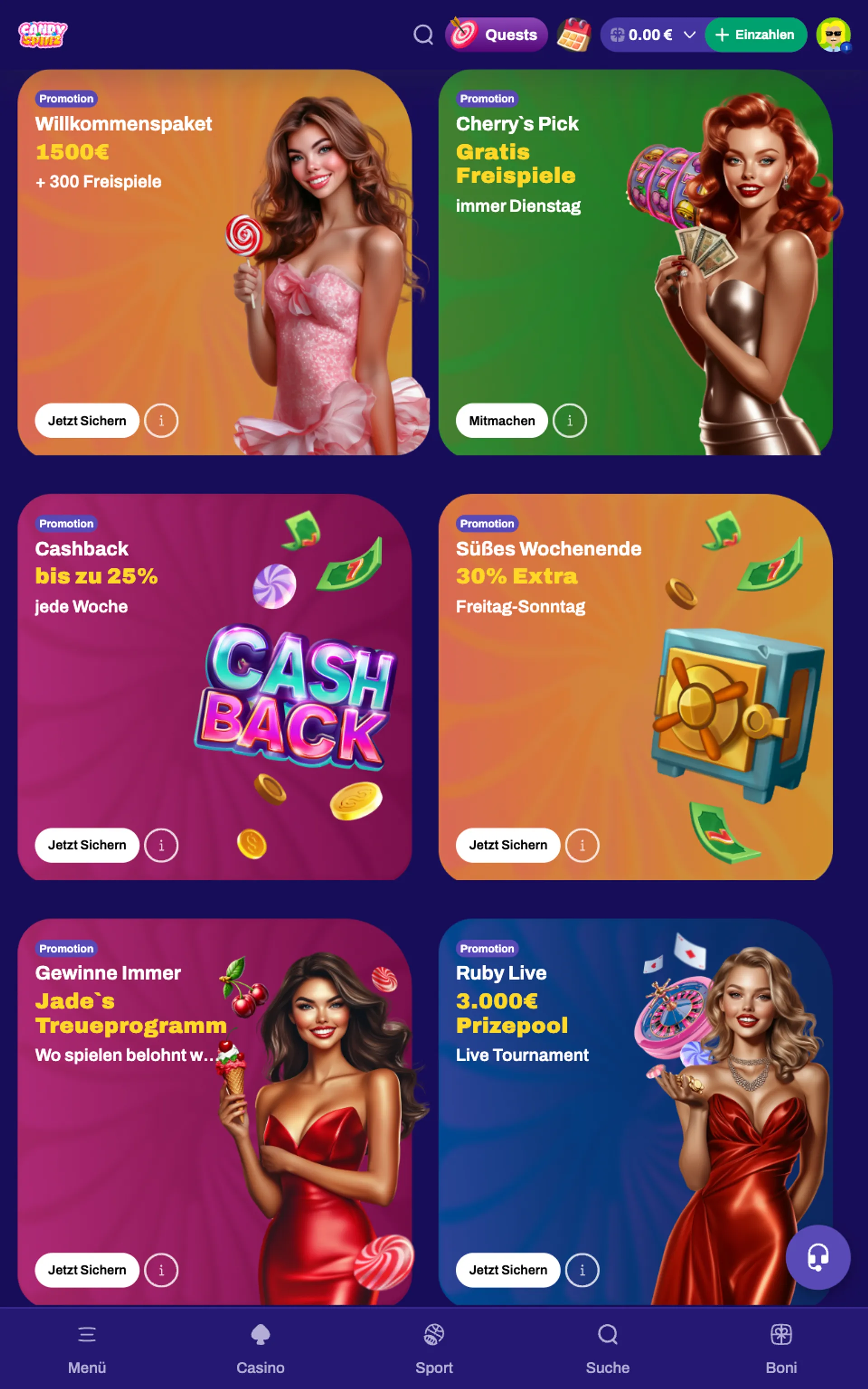 CandySpinz Casino Bonus