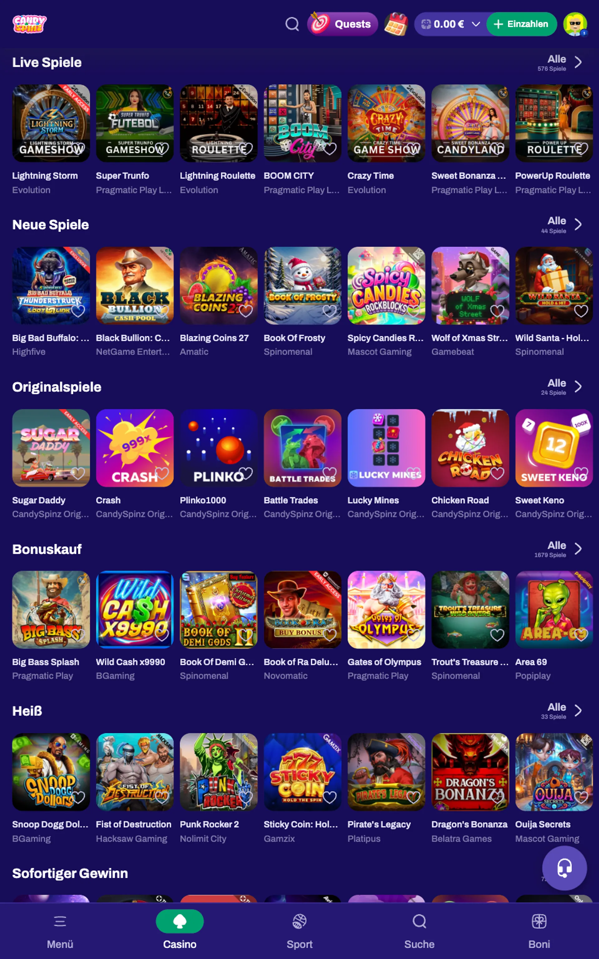 CandySpinz Casino Slots