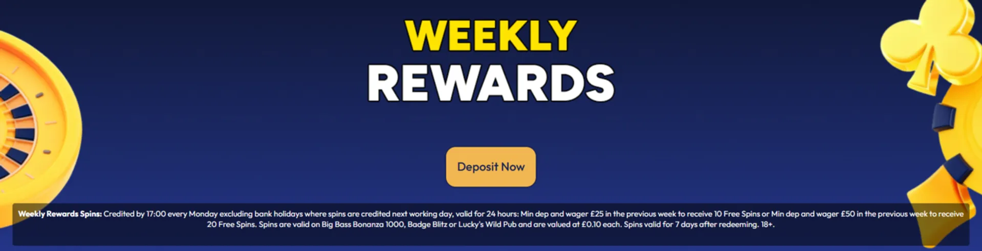 PlayUK casino weekly rewards