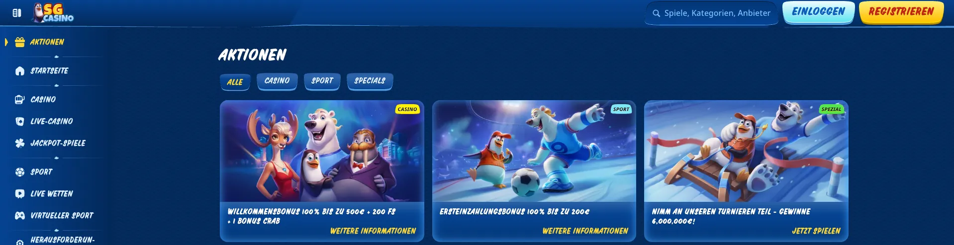 SG Casino Willkommensbonus