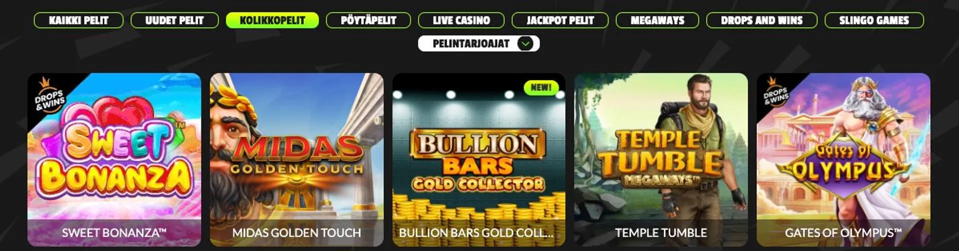 Spinero Casino kolikkopelit