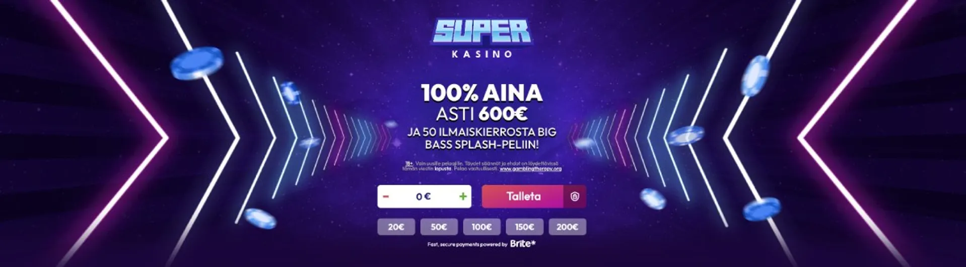 Superkasino bonus ja talletus