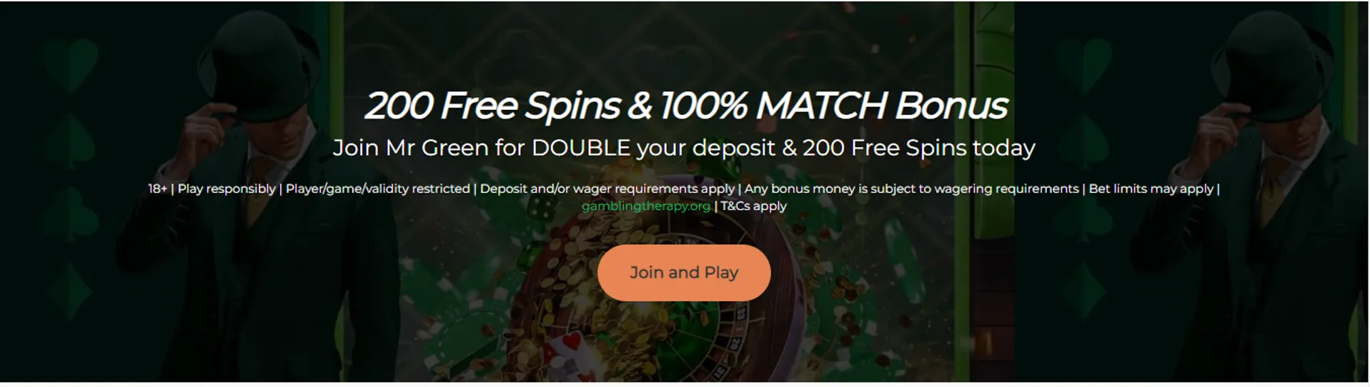 Mr Green Casino Welcome Bonus