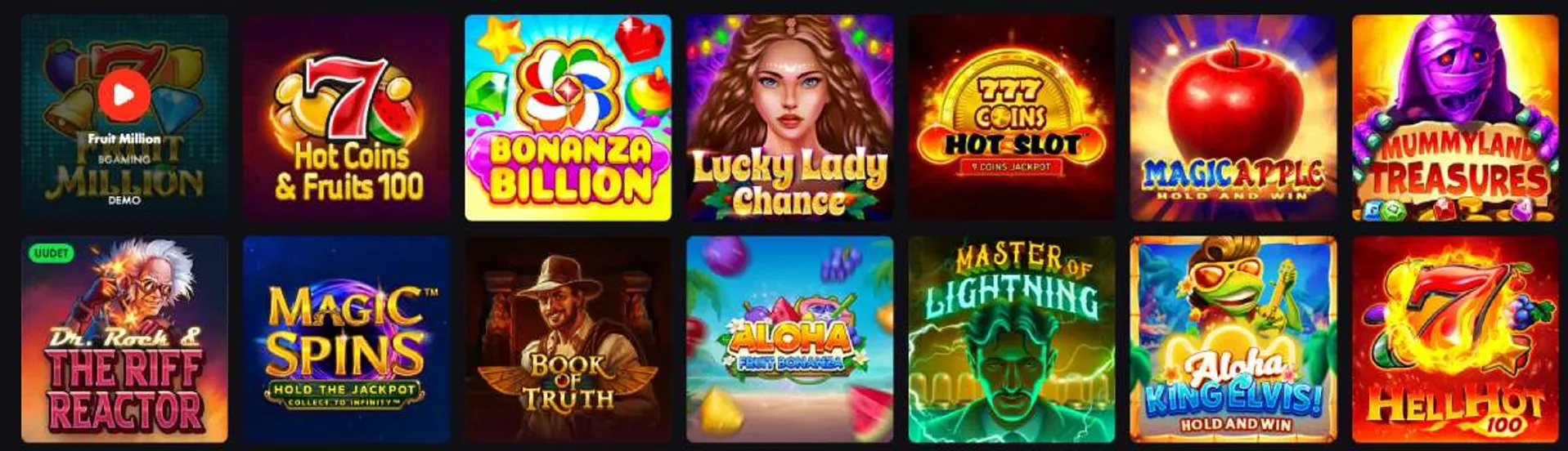 Rooster Bet Casino kolikkopelivalikoima