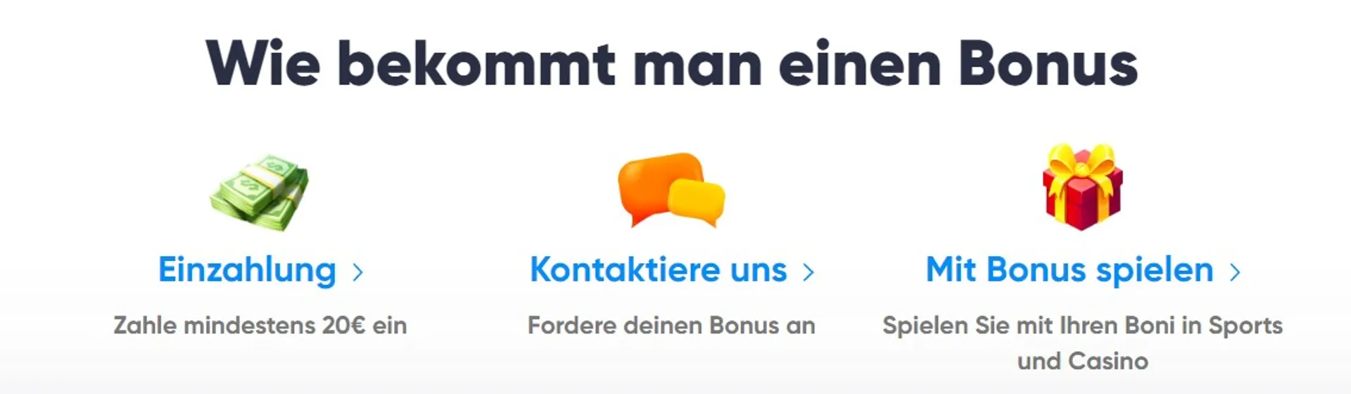 Cazimbo Bonus erhalten