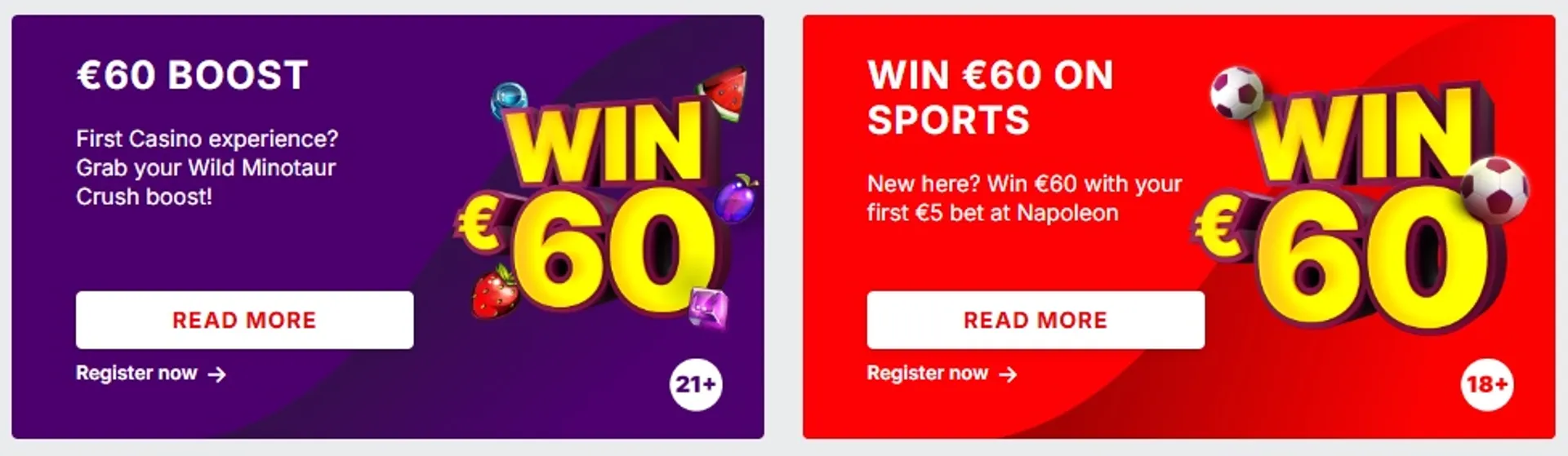 Napoleon Sports & Casino Welcome Bonus