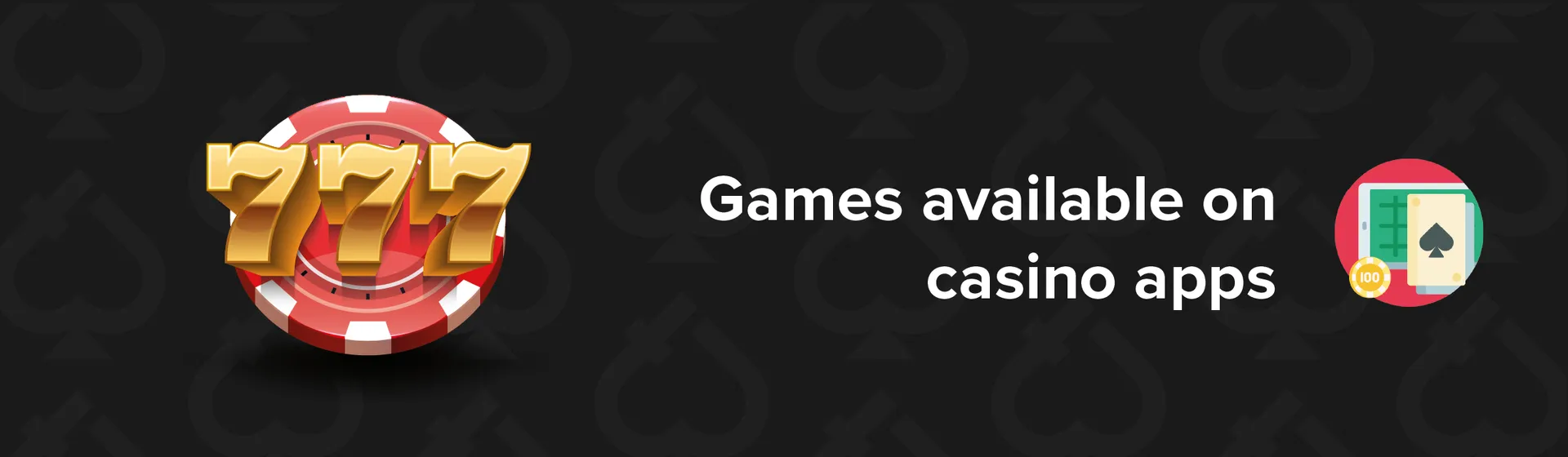 Games available on casino apps